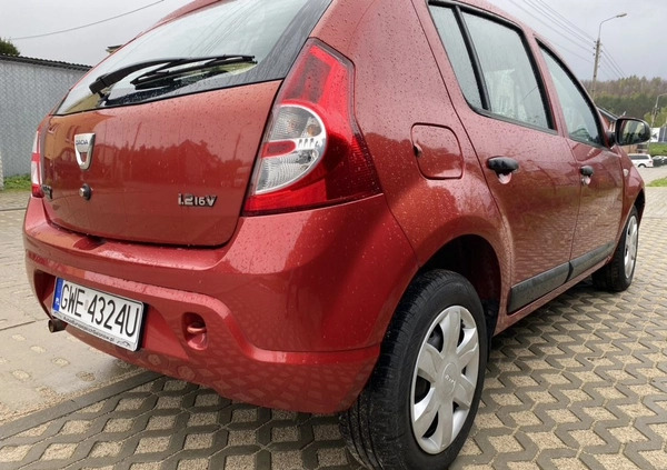 Dacia Sandero cena 11800 przebieg: 133000, rok produkcji 2009 z Wejherowo małe 277